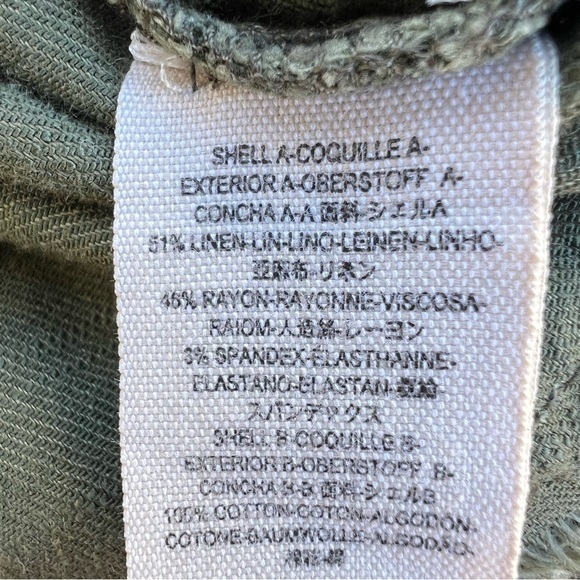 Free People Over Size Asymmetrical Olive Green Snap Hoodie Women Size Sm… - Picture 10 of 10